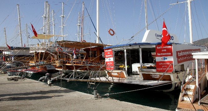 Deniz market, teknelerin hizmetinde