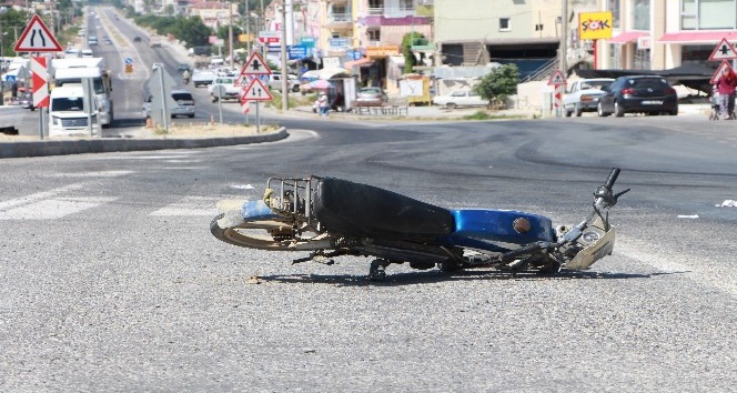 Manavgat’ta motosiklet kazası: 1 yaralı
