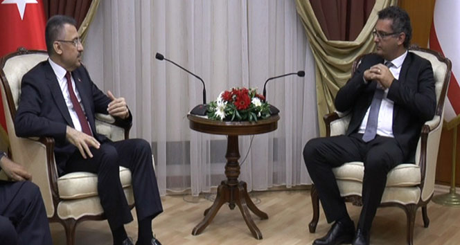 Cumhurbaşkanı Yardımcısı Oktay, KKTC Cumhurbaşkanı ile bir araya geldi
