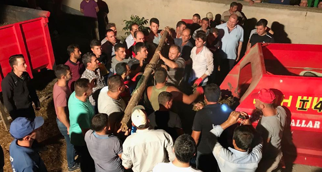 Yem karma makinesine düştü, hayatını kaybetti