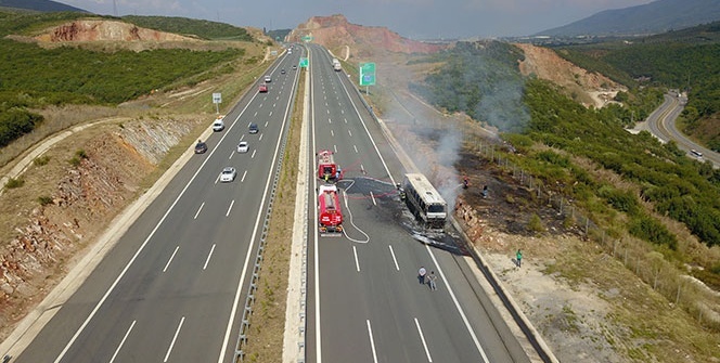 Korkutan görüntü! Alev alev yandı