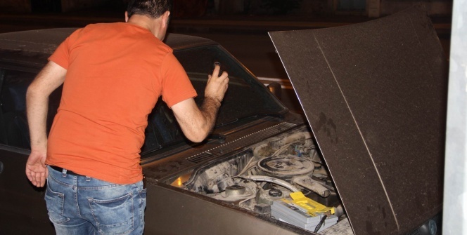 Otomobiline biber gazı sıktı!