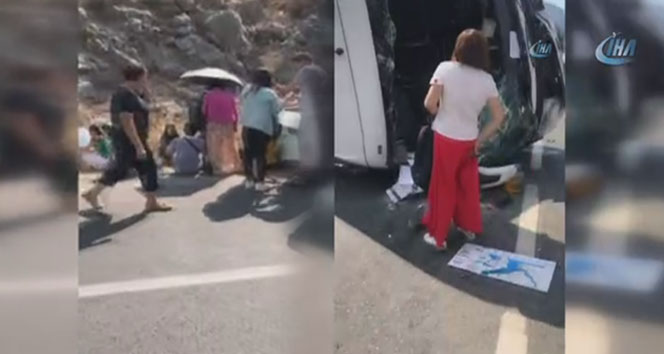 Çinli turistleri taşıyan tur otobüsü otomobil ile çarpıştı: 2 ölü, 31&#039;i Çinli 33 yaralı