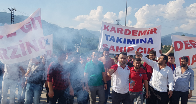 Taraftardan Karabükspor'a destek yürüyüşü