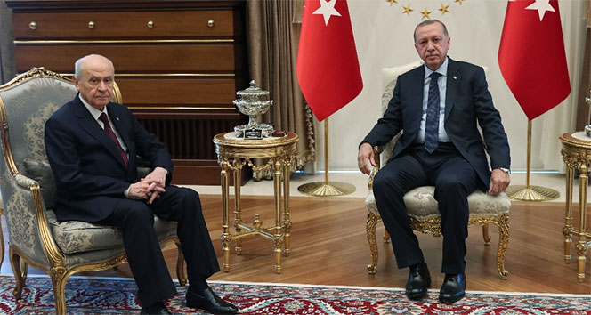 Cumhurbaşkanı Erdoğan, Bahçeli görüşmesi sona erdi...