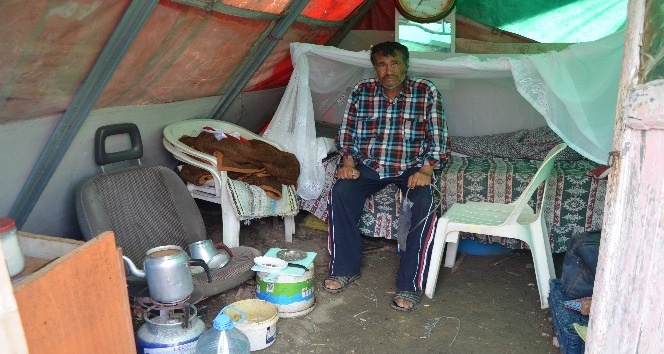 Çadırda yaşam mücadelesi