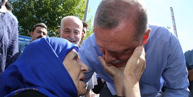 Cumhurbaşkanı Erdoğan’a Çamlıca korusunda sevgi seli