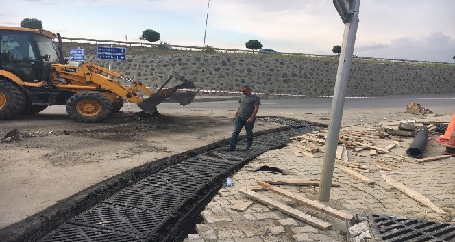 TESKİ Süleymanpaşa’da yağmur suyu hattı ve mazgal yapımına devam ediyor