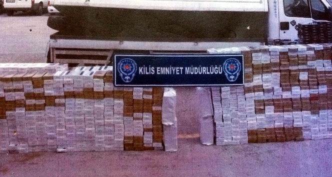 Kilis’te 111 bin 500 paket kaçak sigara yakalandı