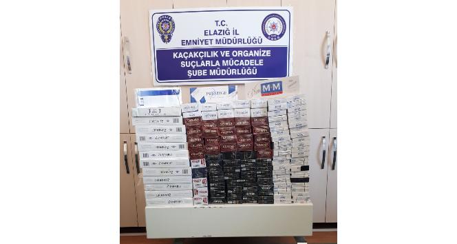 Elazığ’da &quot;Duman&quot; operasyonu 2 bin 336 adet kaçak sigara ele geçirildi