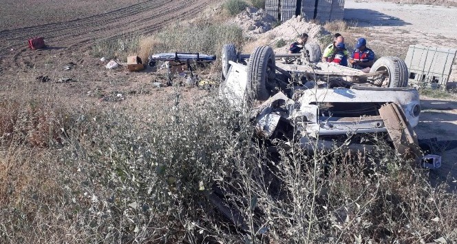 Kırşehir’de otomobil şarampole devrildi: 1 ölü, 3 yaralı
