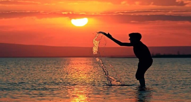 Bozkırın plajında kart postallık fotoğraflar