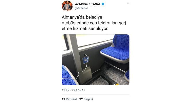 AK Parti’li Başkandan Tanal’a cevap