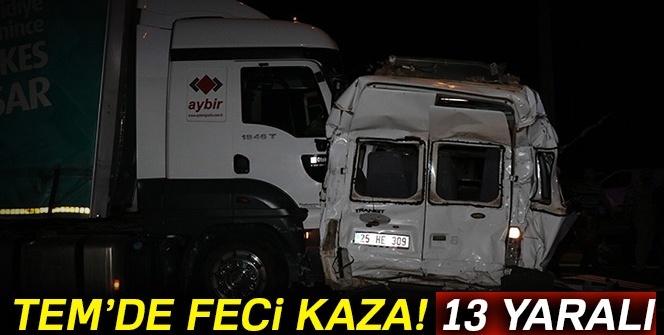 TEM’de feci kaza: 13 yaralı
