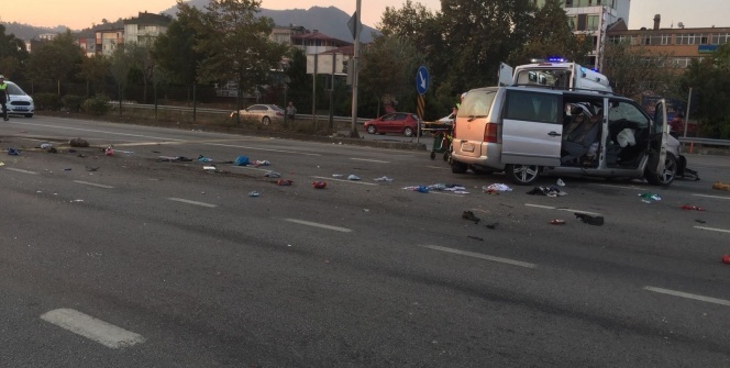 Karadeniz Sahil Yolu'nda trafik kazası