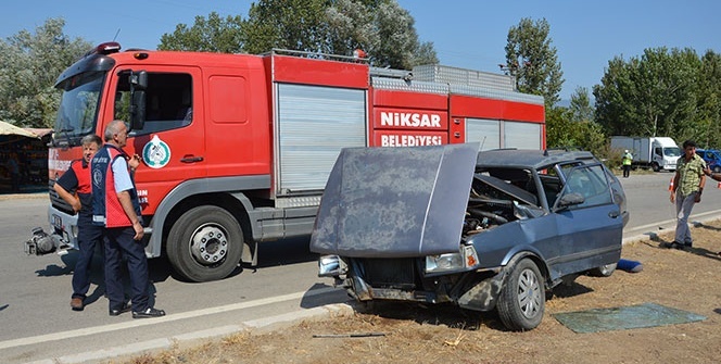 Tokat'ta otomobiller çarpıştı: 1 ölü, 8 yaralı