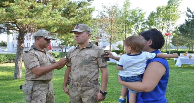 Erzincan İl Jandarma Komutanlığı’nda rütbe töreni
