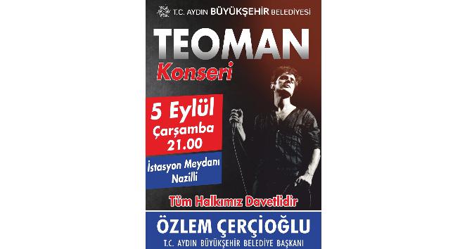 Nazillililer kurtuluş gününde Teoman’la coşacak