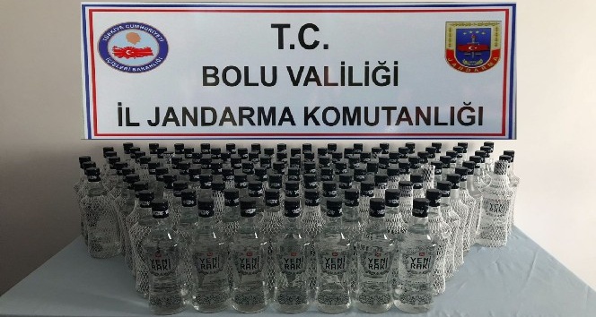 Bolu’da 120 litre kaçak alkol ele geçirildi