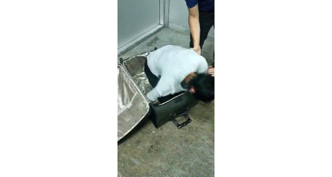 Valiz içinde saklanan kadın Türkiye’ye girmeye çalıştı