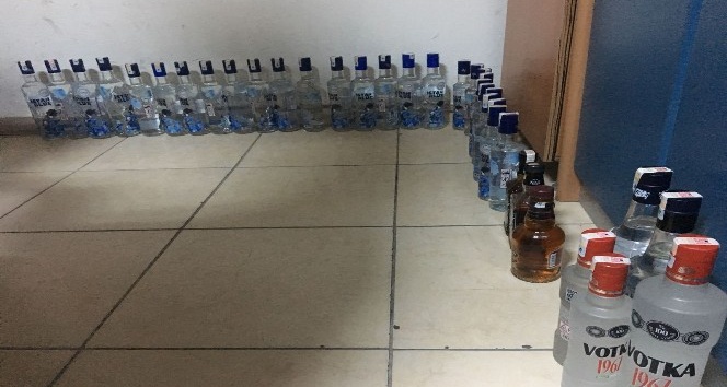 Ürgüp’te 74 şişe kaçak içki ele geçirildi