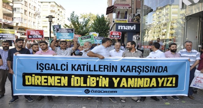 Diyarbakır’da ‘İdlib’ protestosu