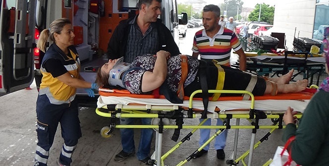 Alçı tavana basan kadın ölümden döndü