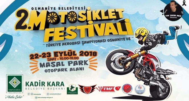 Osmaniye Belediyesi 2. Motosiklet Festivali 22-23 Eylül’de