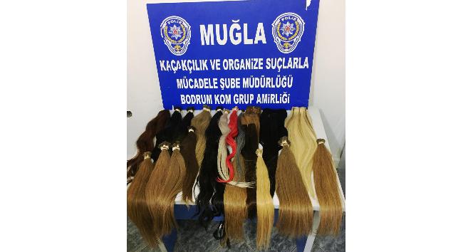 Bodrum’da 3 kilo kaçak insan saçı ele geçirildi