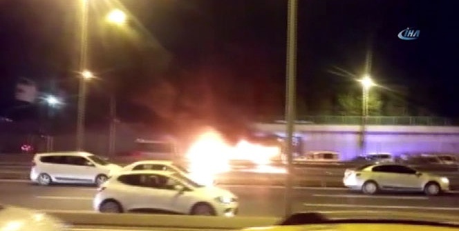 E-5’te alev topuna döndü