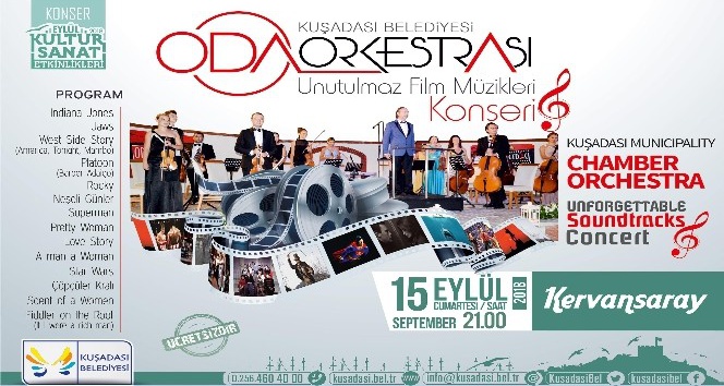 Unutulmaz film müzikleri konseri Kervansaray’da yapılacak