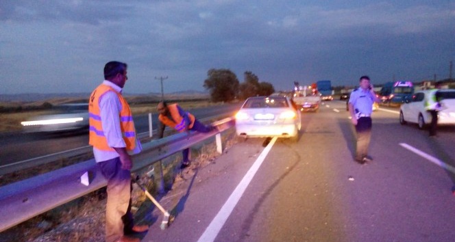 Sungurlu’da otomobiller çarpıştı : 2 yaralı