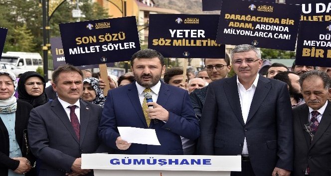 Menderes ve arkadaşları idam edildikleri gün ve saatte Gümüşhane’de anıldı