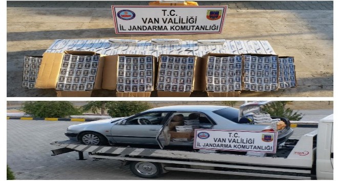 ’Dur’ ihtarına uymayan otomobilden 6 bin paket kaçak sigara çıktı