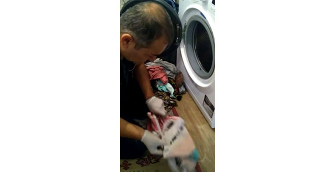Çamaşır makinesinden uyuşturucu çıktı !
