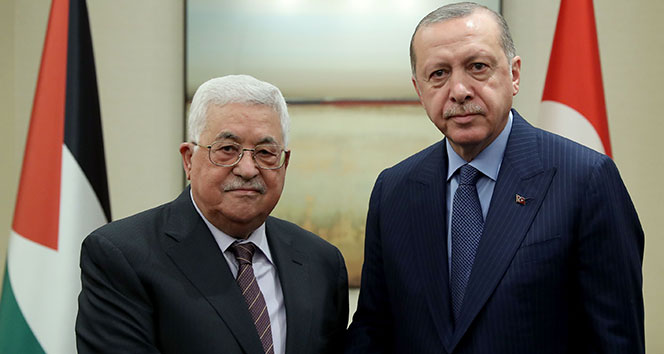 Cumhurbaşkanı Erdoğan, Filistin Devlet Başkanı Abbas ile görüştü...