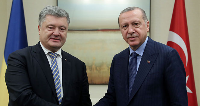 Cumhurbaşkanı Erdoğan, Ukrayna Cumhurbaşkanı Poroşenko ile görüştü