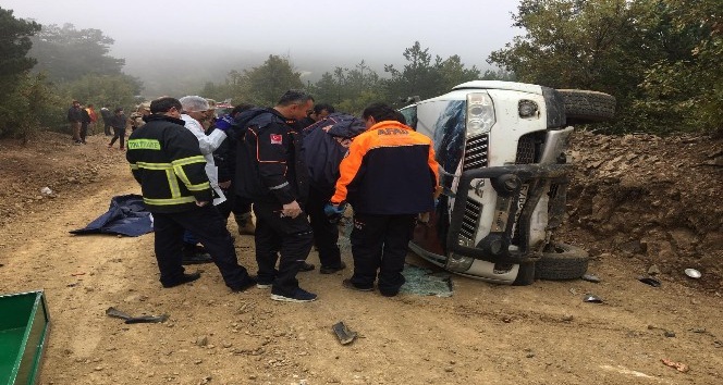 Tokat’ta pikap devrildi: 1 ölü, 1 yaralı