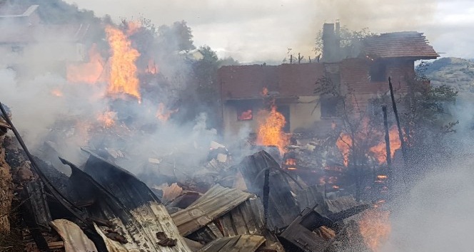 Kastamonu’da köyde 8 ev yanıyor