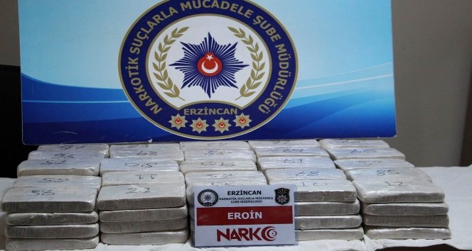 Erzincan’da 51 kilo 193 gram eroin ele geçirildi