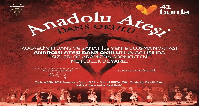 Anadolu Ateşi Dans Okulu, 41 Burda AVM’de açılıyor
