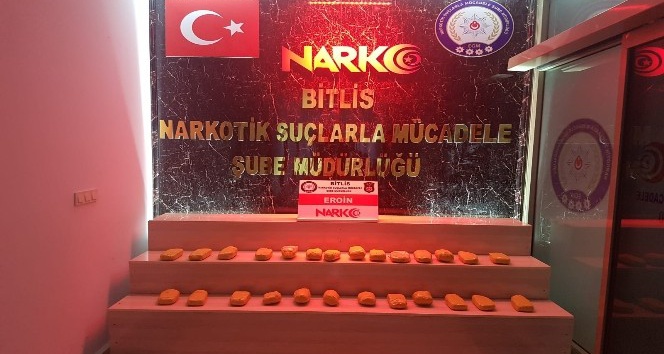 Bitlis’te 13 kilo eroin ele geçirildi