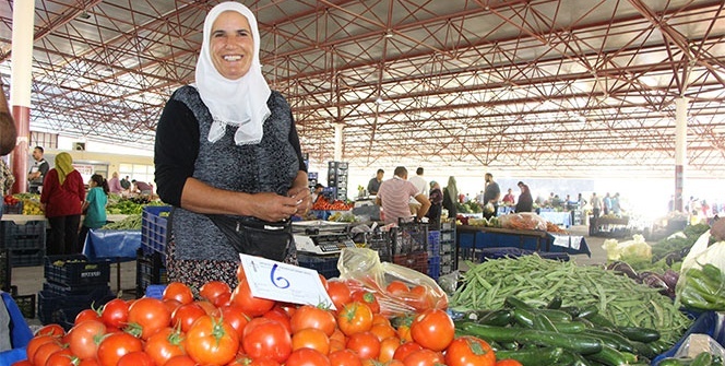 Domates, merkezi Antalya'da pazarda 6 TL