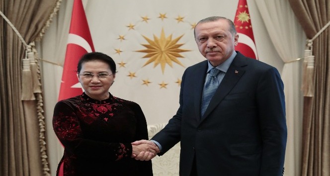 Cumhurbaşkanı Erdoğan, Vietnam Ulusal Meclis Başkanını kabul etti