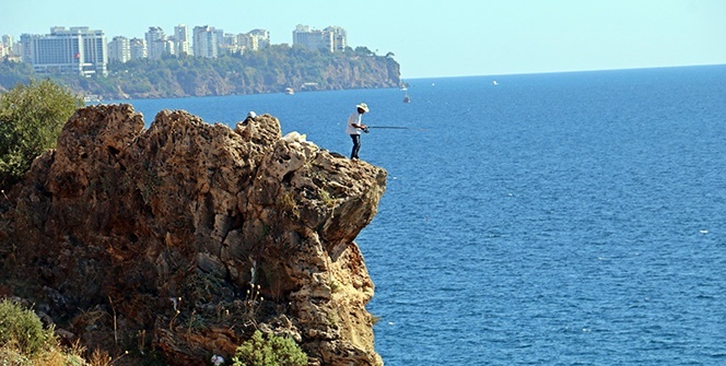 30 metrelik falezlerin ucunda ölümüne olta