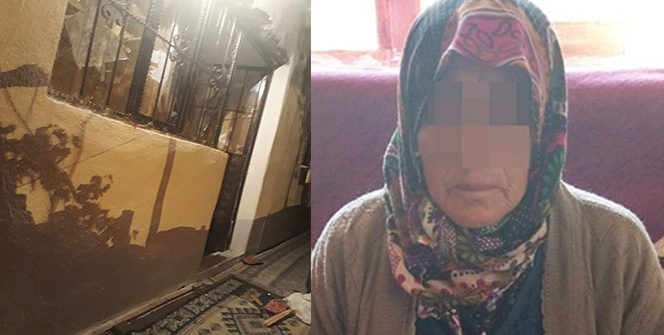 Hırsızlık zanlısı evine girdiği yaşlı kadına saldırdı