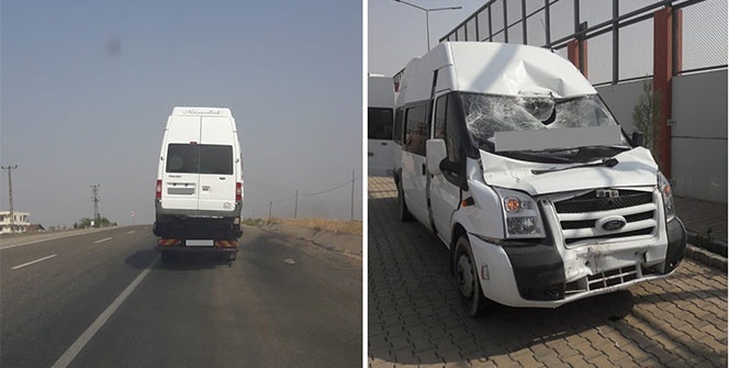 Kaza süsü verilmiş minibüsten çıktı!