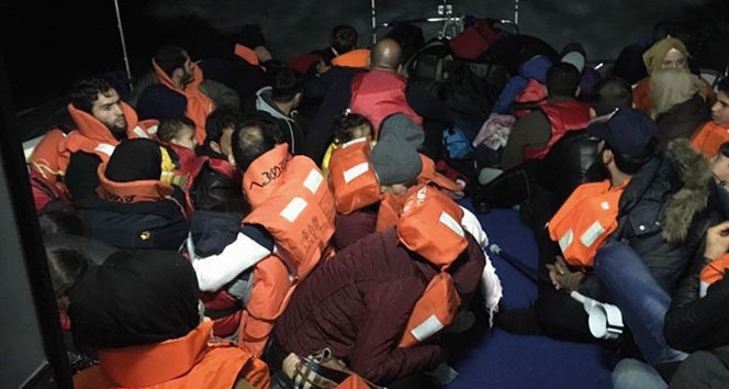Didim’de 35’i çocuk 80 kaçak göçmen yakalandı