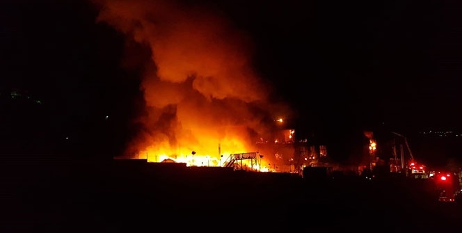 Bursa’da geri dönüşüm fabrikasında büyük yangın