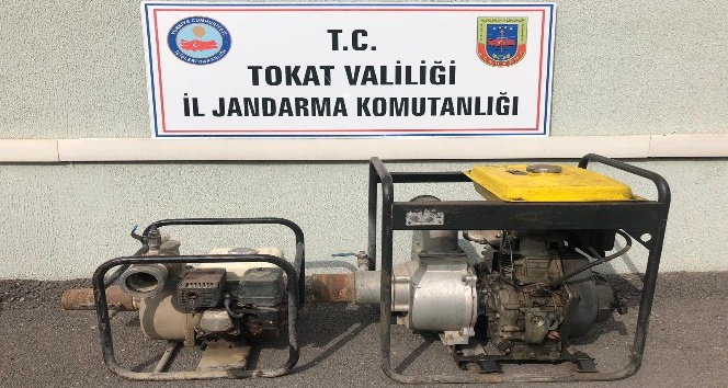 Tokat’ta su motorlarını çalan hırsız yakalandı